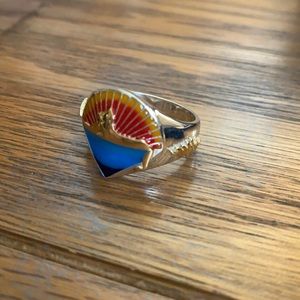 Sterling Silver Jerry Garcia Band Ring